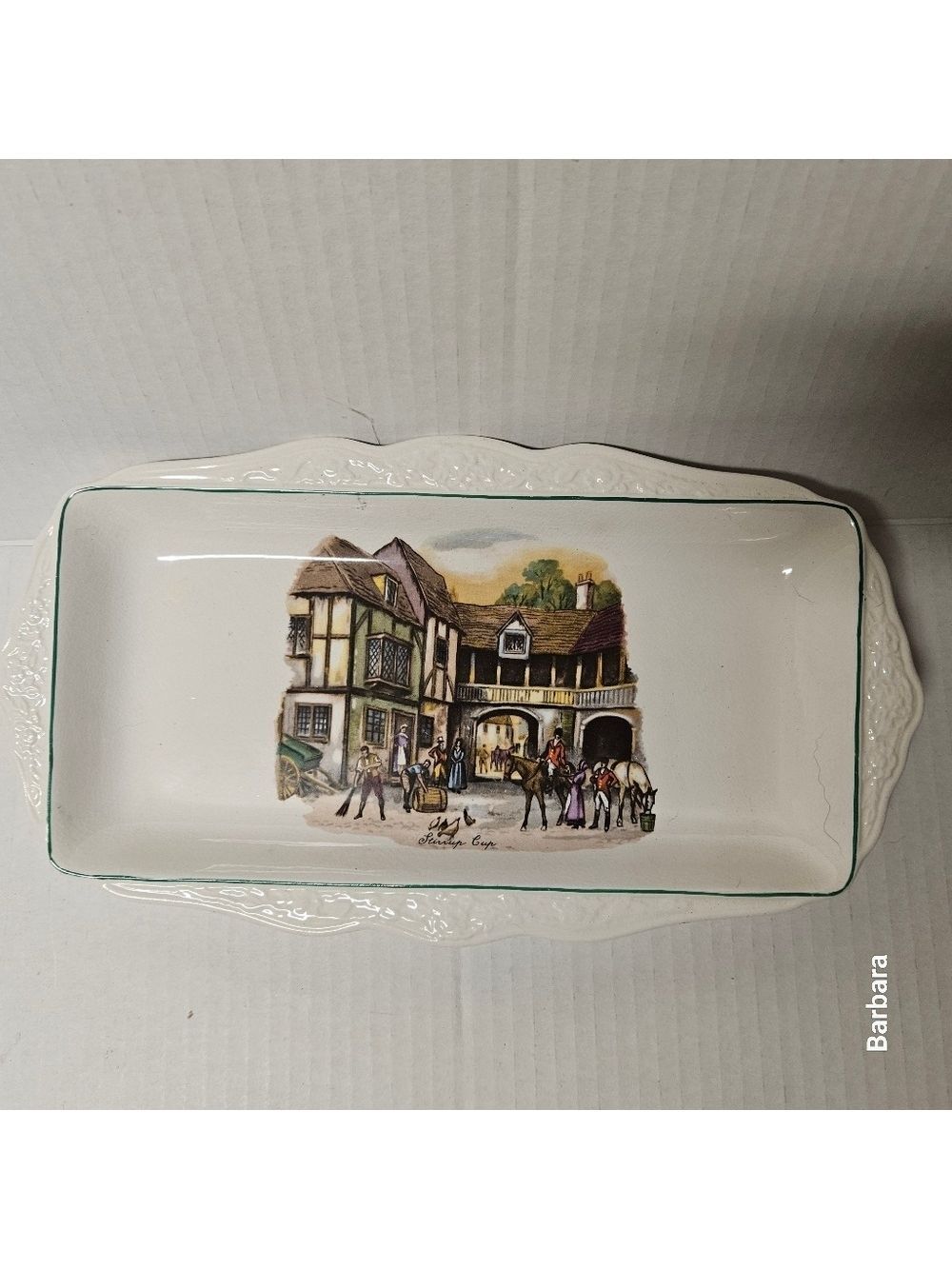 Vintage Old Foley, James Kent Ltd, "Stirrup Cup" Sandwich/Serving Plate